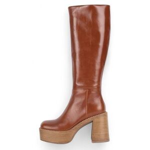 Jeffrey Campbell The Band Burgundy Brown Platform Boots